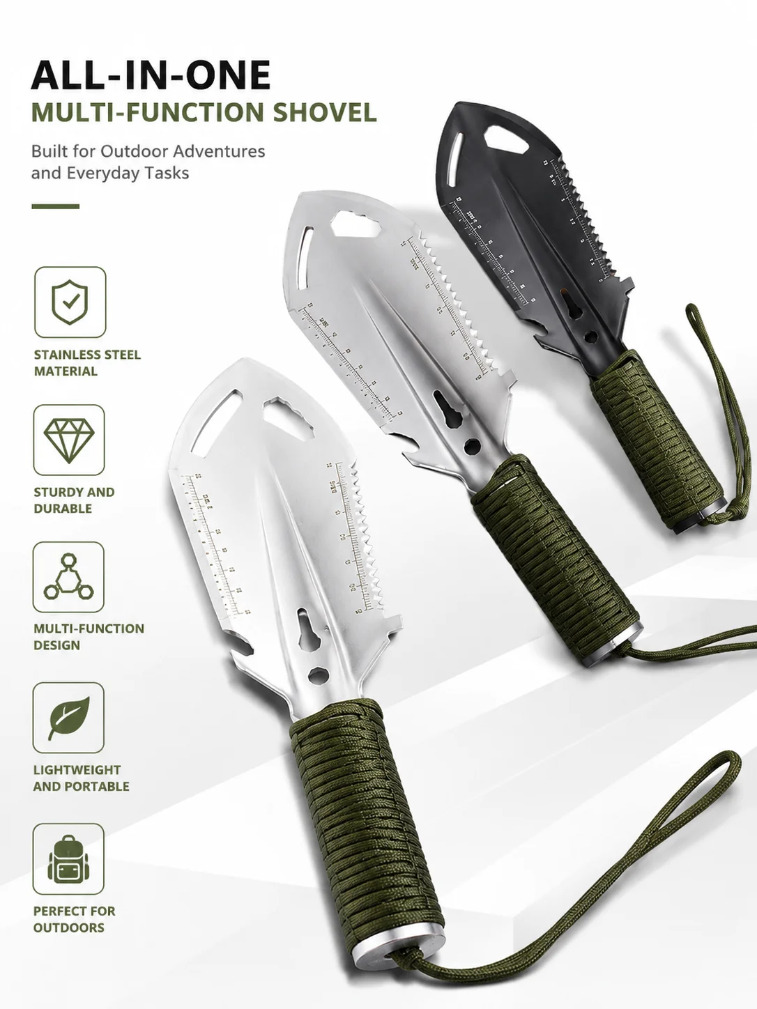Pala de camping multifuncional - Smart Garden Edging reseña y precio
