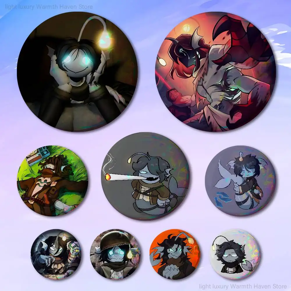 

P-Pressure S-Sebastian S-Solace Pins 58mm Cute Cartoon Badge Handmade Brooches for Backpack Accessories