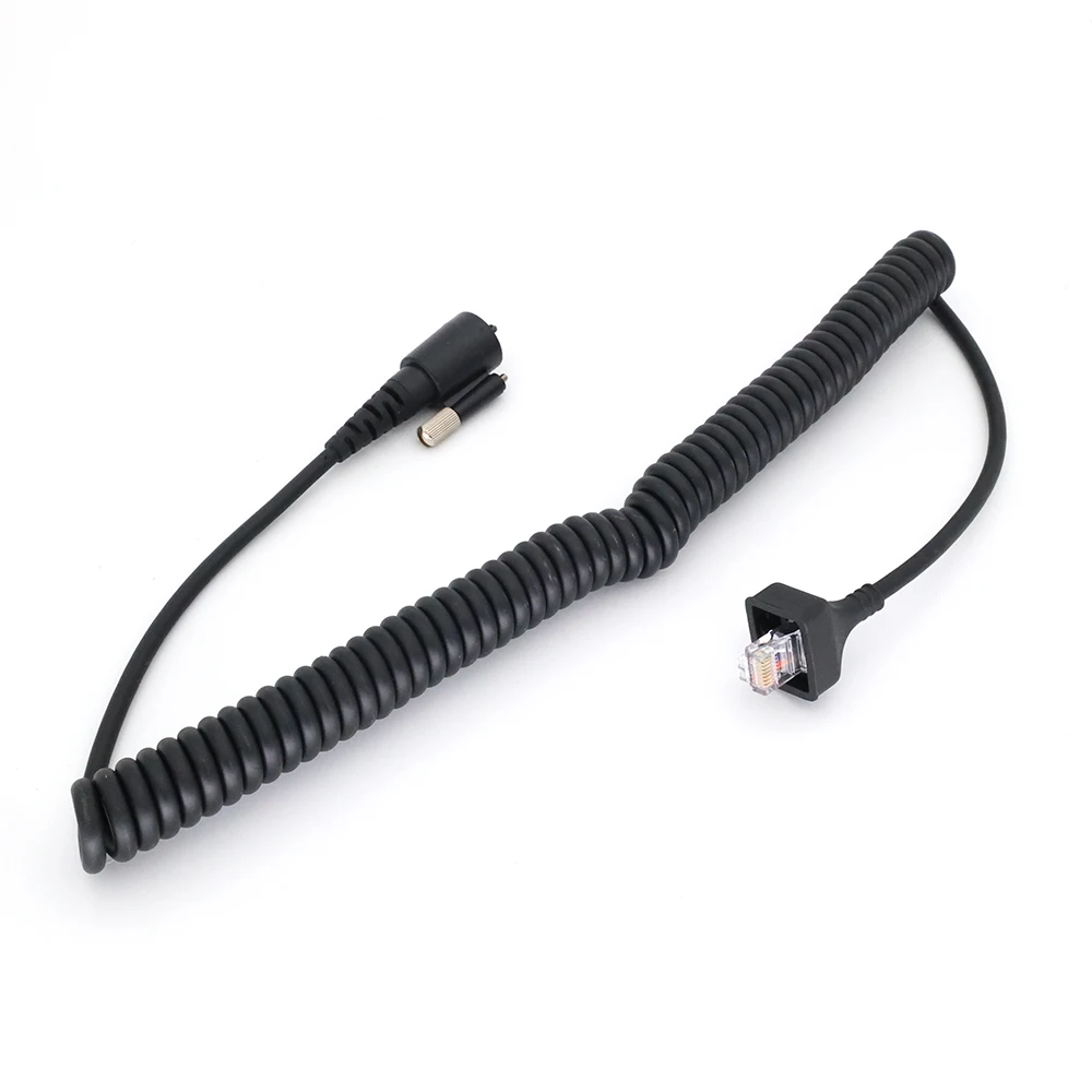 Repair DIY Accessories Handheld Radio Speaker Mic PU Cable For KENWOOD KMC-27 TK-5710 TK-5810