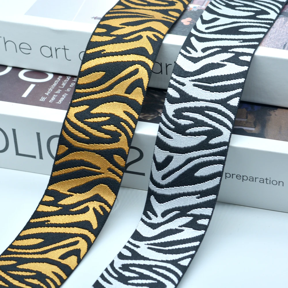 Tiger pattern Nylon Elastic Band 40mm Strong Rubber Bands Elastics Webbing Waistband Clothes Pants Sewing Material Accessories