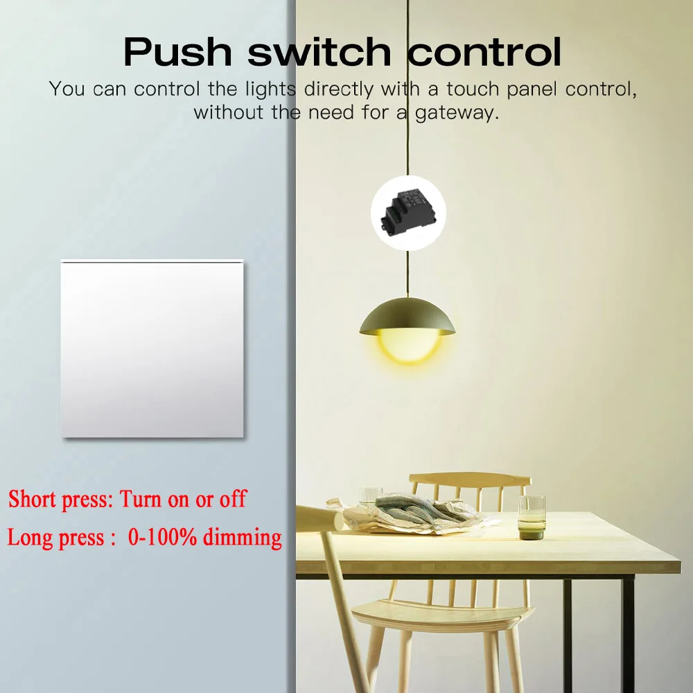 CENFAYA Triac DALI Dimmer DIN Rail Mounting Push Switch Dimming AC phase-cut DALI DT4 Dimmer DT-D With Numeric Display Function