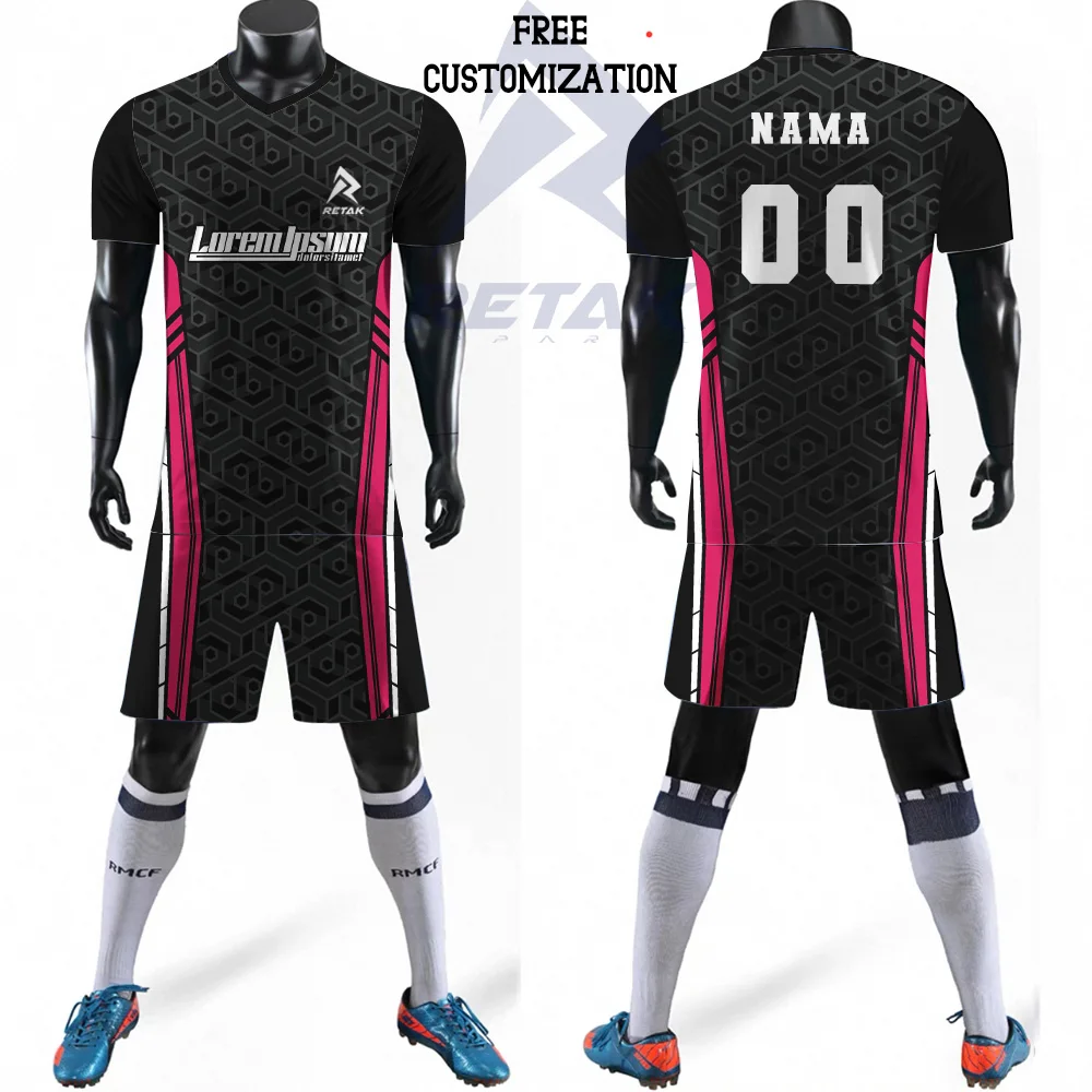 

Customizable men's and women's five-a-side football sportswear set, youth football shirt and shorts set, digital 8 3D printing