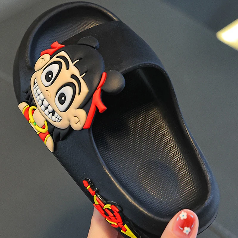 الأطفال الكرتون النعال الصيف الفتيان عدم الانزلاق شباشب حمام الفتيات إيفا لينة أسفل النعال المنزل مريحة #6