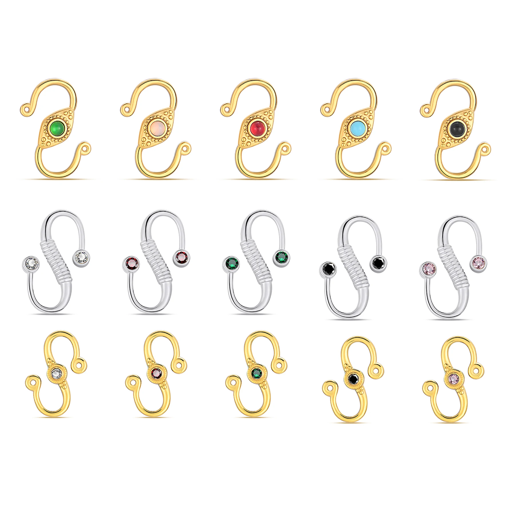 

10Pcs 8 Shape Open Connector Clasp High Quality Stainless Steel Accessories for Making Necklace Bracelet Jewelry Hooks