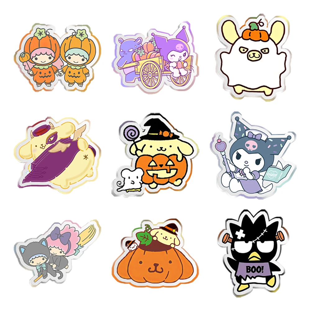 Halloween Sanrio Flat Resin Planar Clear Acrylic Glitter Acrylic For DIY Phone Case Hair Bow 10 Pieces/lot