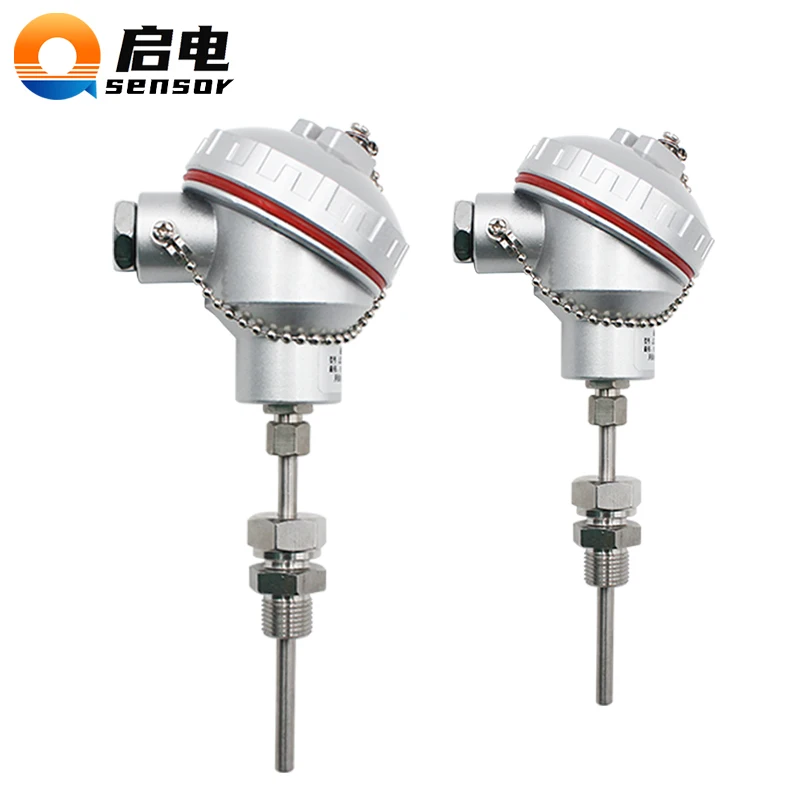 K Type  -50~1300 Degree Temperature Sensor Transmitter 4-20mA 0-10V RS485 G1/2 304 SS PT100 RTD Temperature Sensor Transducer