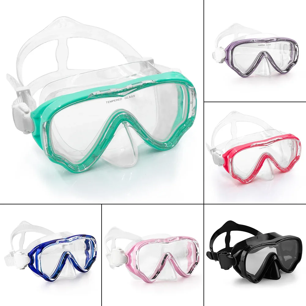 

Professional Big Frame Kids Swimming Goggles with Nose Cover Anti Fog Wide View Swimming Gear for Boys Girls Children Glasses