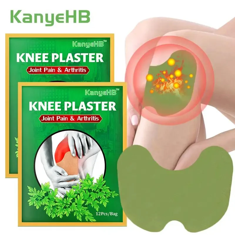 

6/60 PCS Knee Plaster Wormwood Self Heating Sticker Neck Shoulder Waist Patch Long-lasting Warm Knee Patch