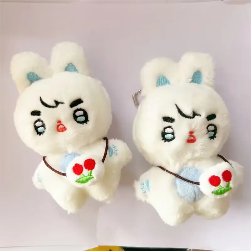 HOT Kpop Cartoon SCOUPS CHERRY Crossbag Q Styles Figure Mini Rabbit Keychains Key Rings Bag Pendants