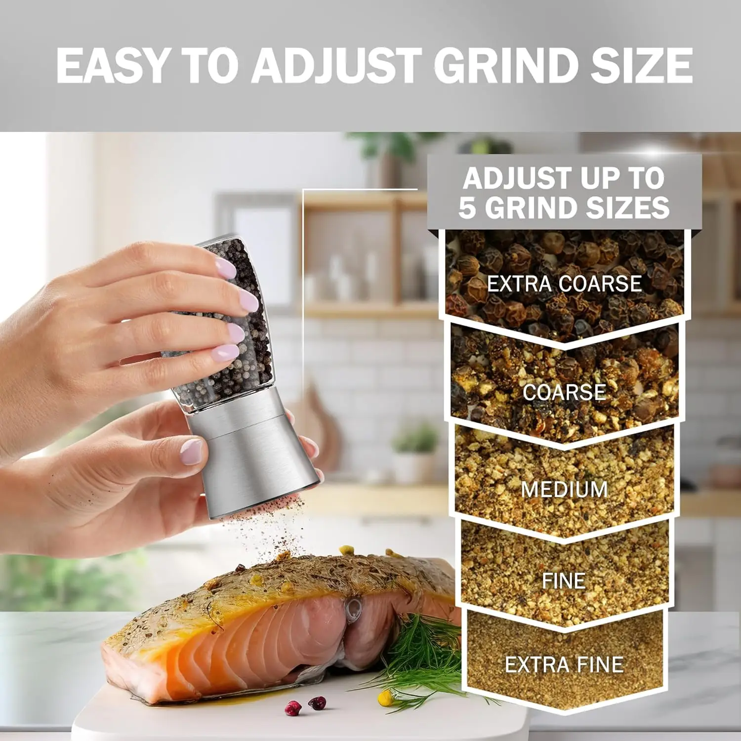 Manual Salt Pepper Grinder Coffee Grinde Pulverizer Powder Machine Steel Spice Grinder Salt Shaker Kitchen Mills Accessories