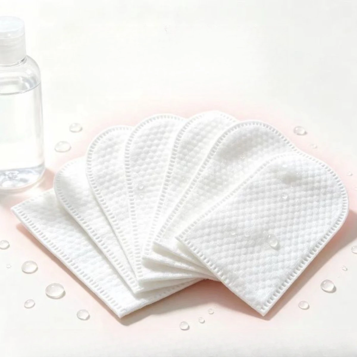 U Shaped Finger Cot Makeup Remover Pads Disposable Thick Pearl Texture Facial Wipes Cleansing