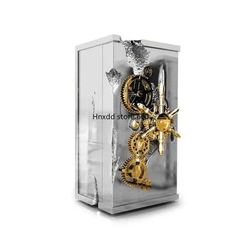 Stainless steel safe high-end anti-theft household light luxury storage cabinet