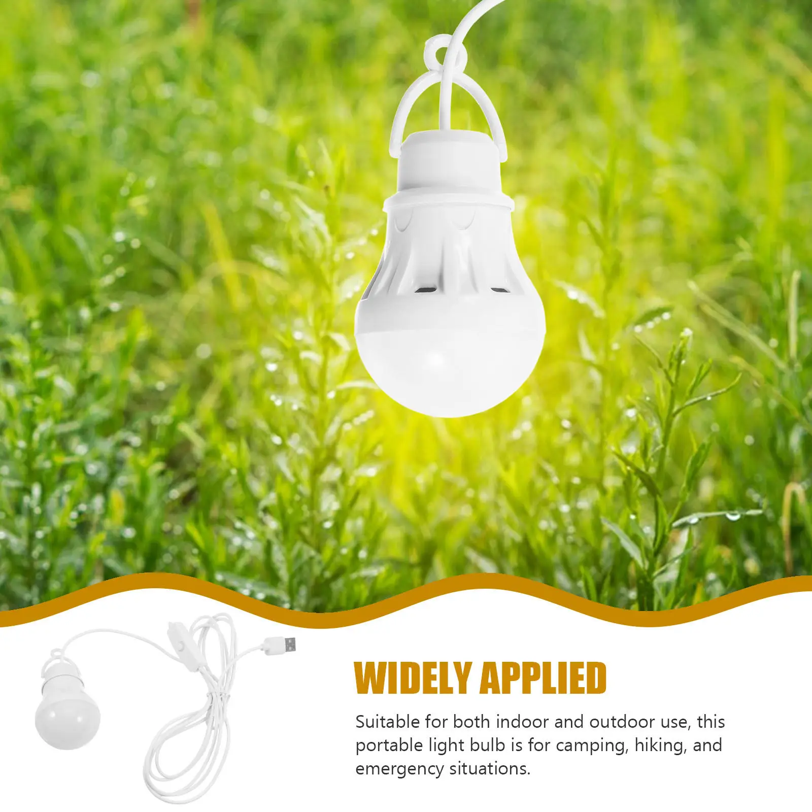 USB Camping Lantern 7W LED Portable Hanging Tent Lamp Lightweight USB Powered Light Hiking Backpacking Emergency Lighting