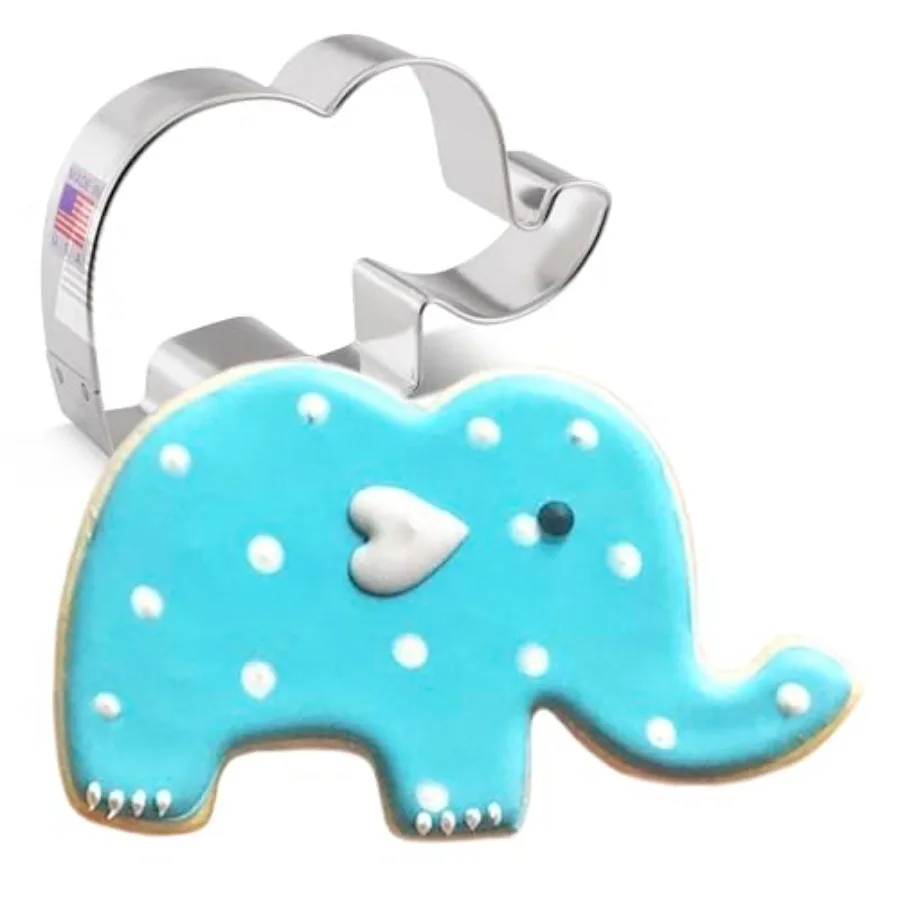 Cute Elephant Ce Cutter 4.25" Made in USA by Ann Clark