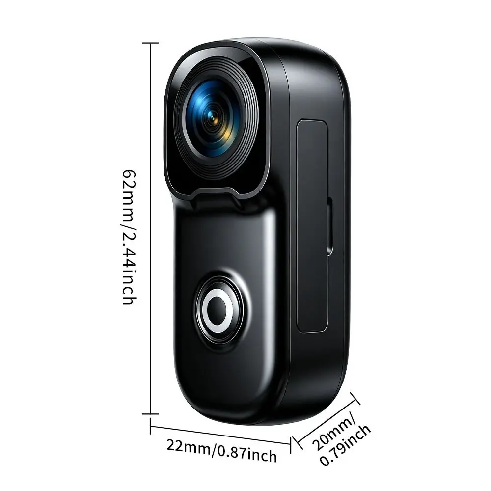 4K Ultra HD Thumb Action Camera 156° Wide-angle IP68 Waterproof 4K Sports Recorder Six-axis Stabilization