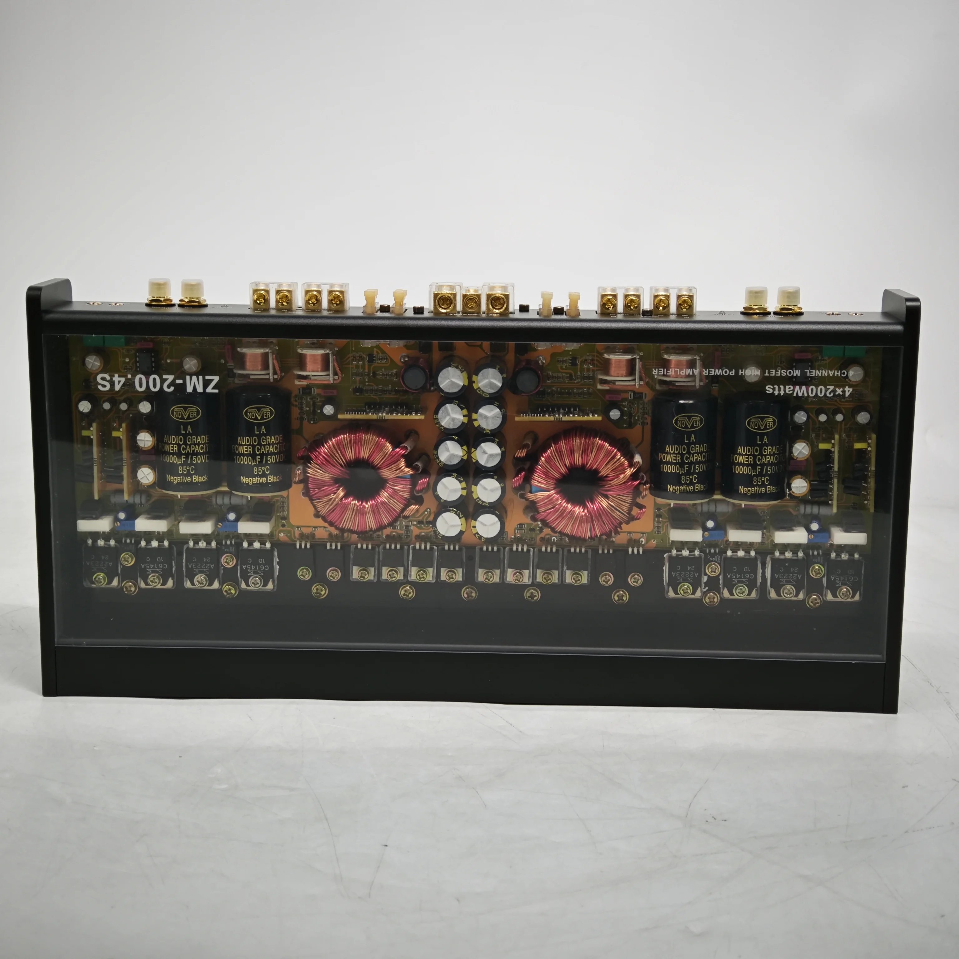 4 Channel AB Customized Brand Name Car Subwoofer Amplifier 160W RMS 2000W Peak Full Range Gain Class AB Sound Quality 12V 14.4V