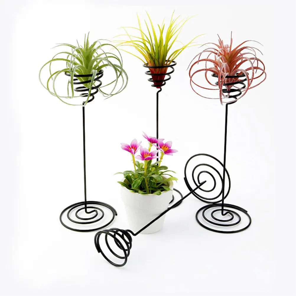 Iron Flower Stand Medium Stainless Steel Air Pineapple Display Rack Storage Holder Micro Landscape Accessories Air Purifying