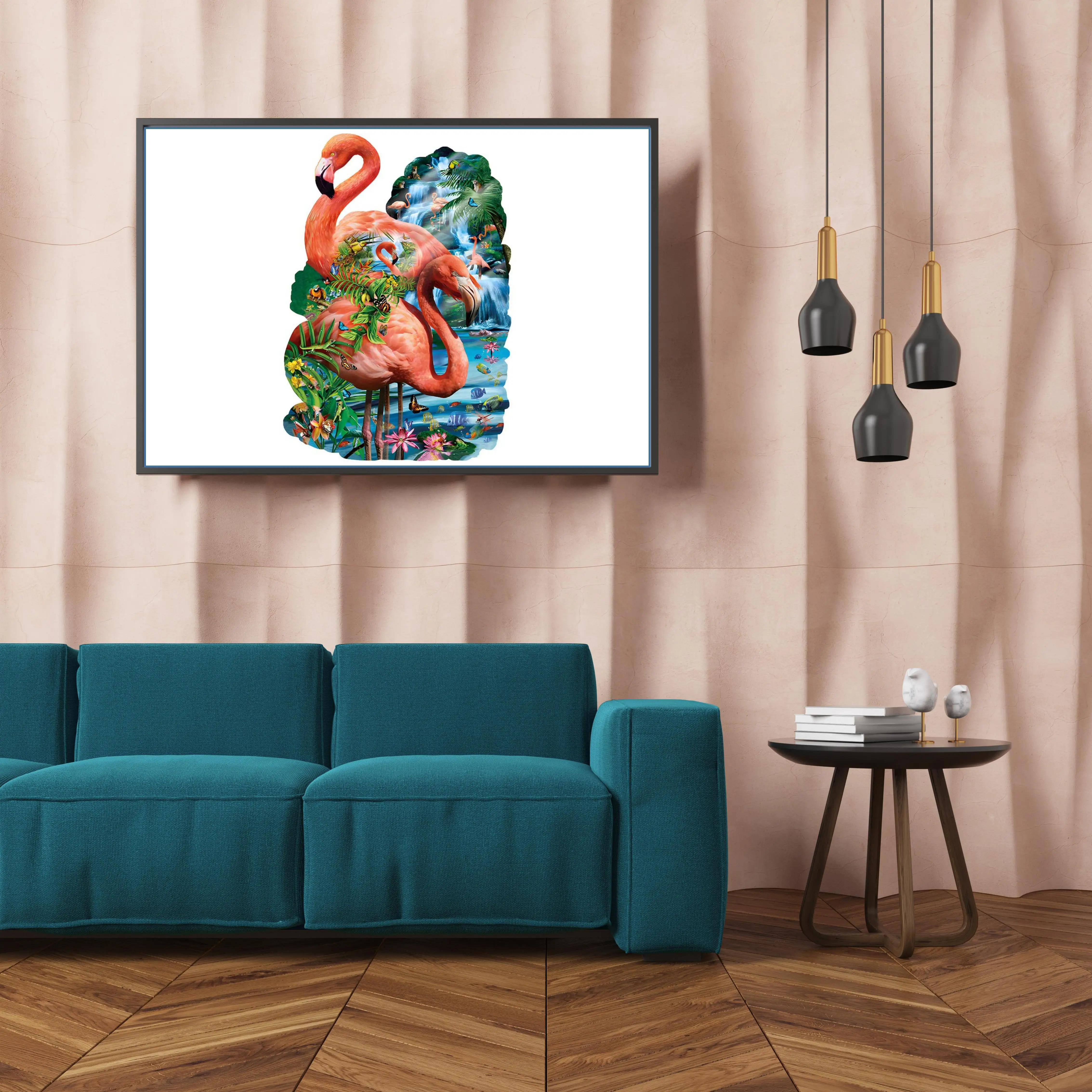 Unique Shape Wooden Flamingo Puzzle, Brinquedos de arte, Jogos para família, Decoração do lar, Brinquedo educativo para crianças, Presente