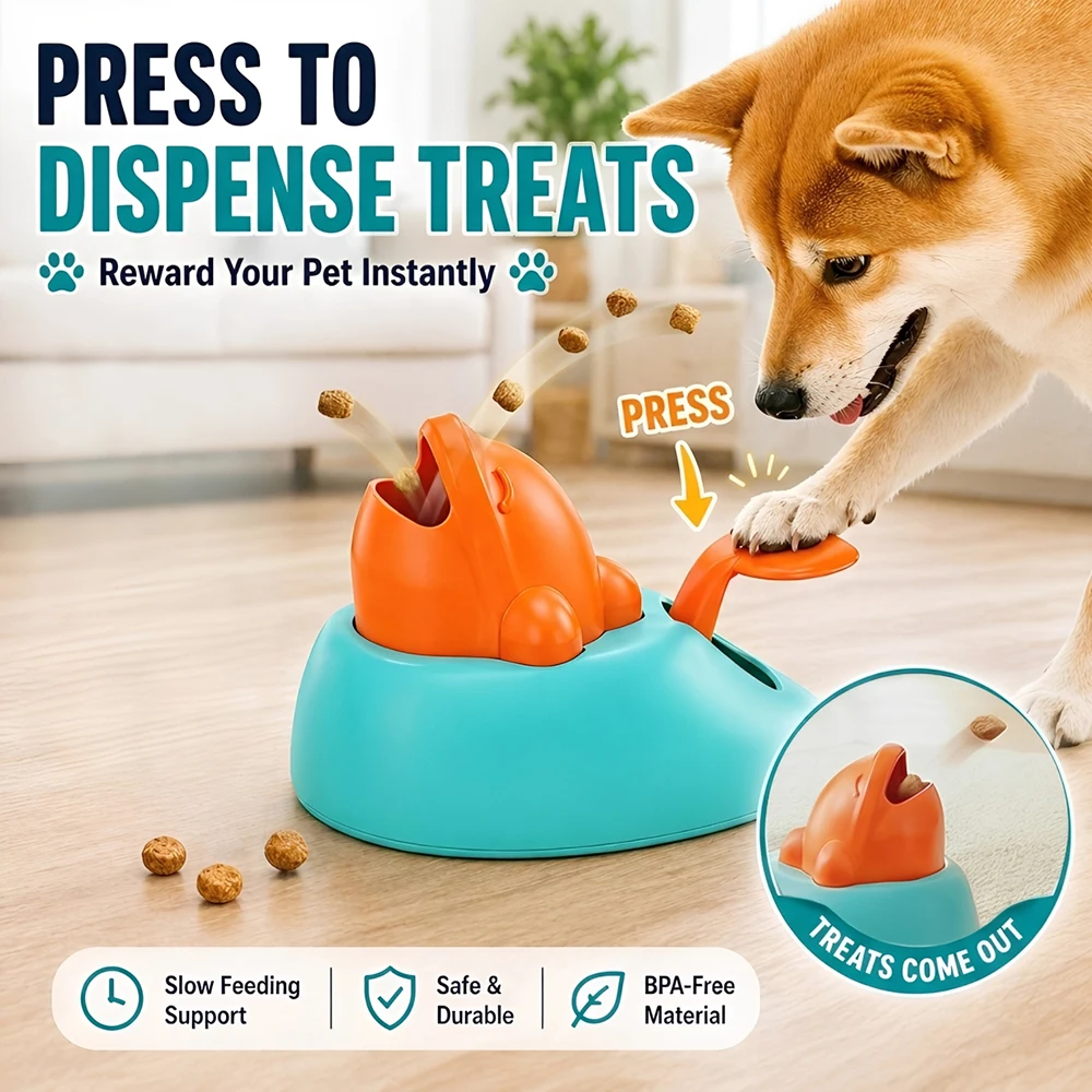 Juguete Interactivo para Perros y Gatos, Dispensador de Comida con Forma de Ballena, Dispensador de Alimentos Lento, Antiaburrimiento, Recompensa de Entrenamiento para Mascotas