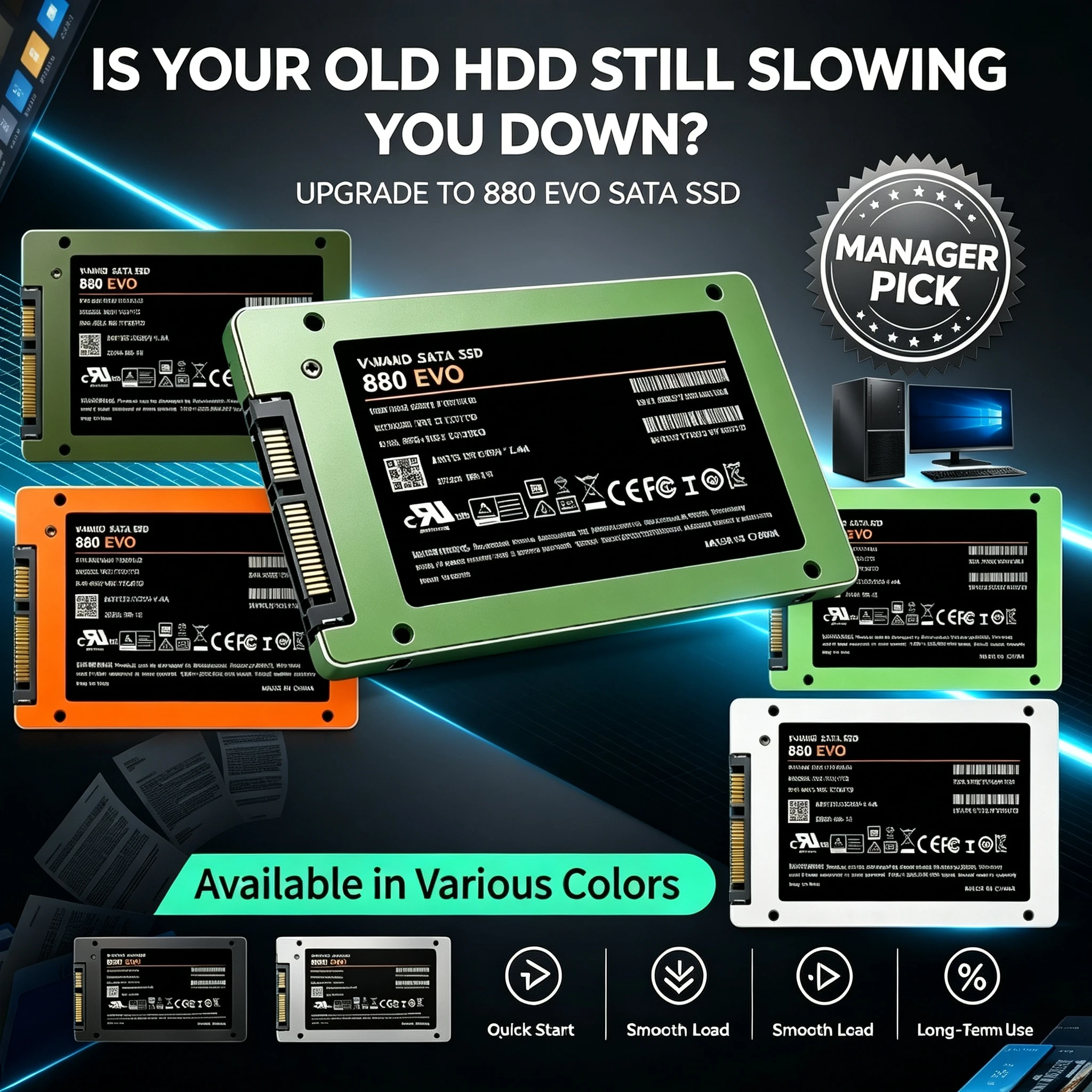 Ssd 500Gb - داخل قرص SSD 880 EVO، سعة
