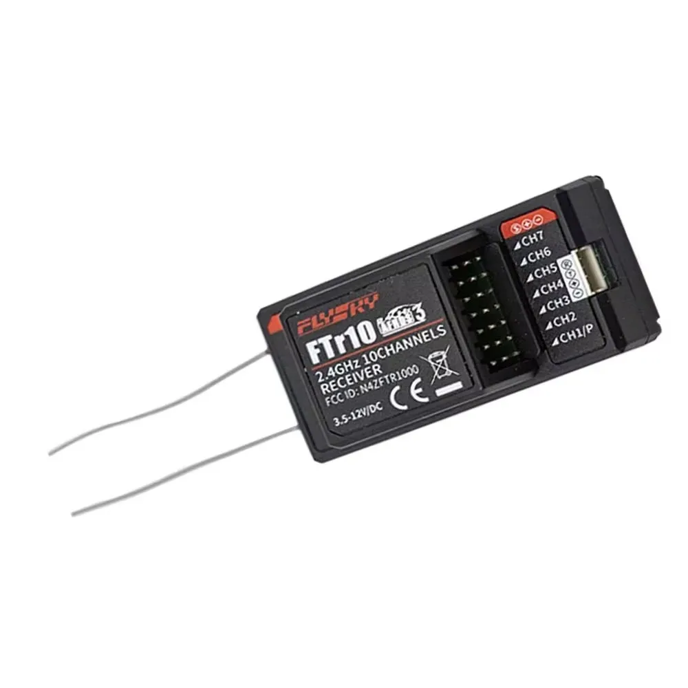 DroMaSsFlySky FTr10 Receiver 2.4G 10CH Two-Way Dual Antenna For Airplane Glider Helicopter Multi-Axis Aircraft Flysky PL18 Trans
