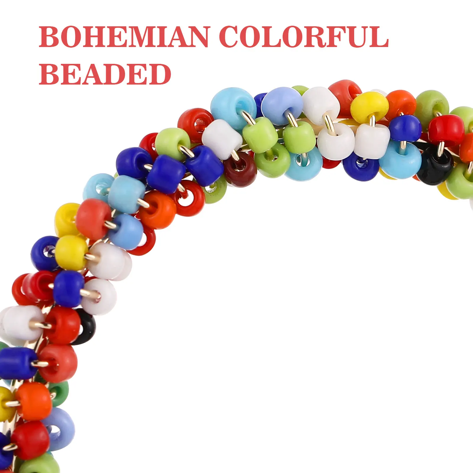 

1Pair Colorful Beaded Earrings Resin Circle Pendant Earrings Contemporary Bohemian Dangler Ear Jewelry for Women Birthday Gift