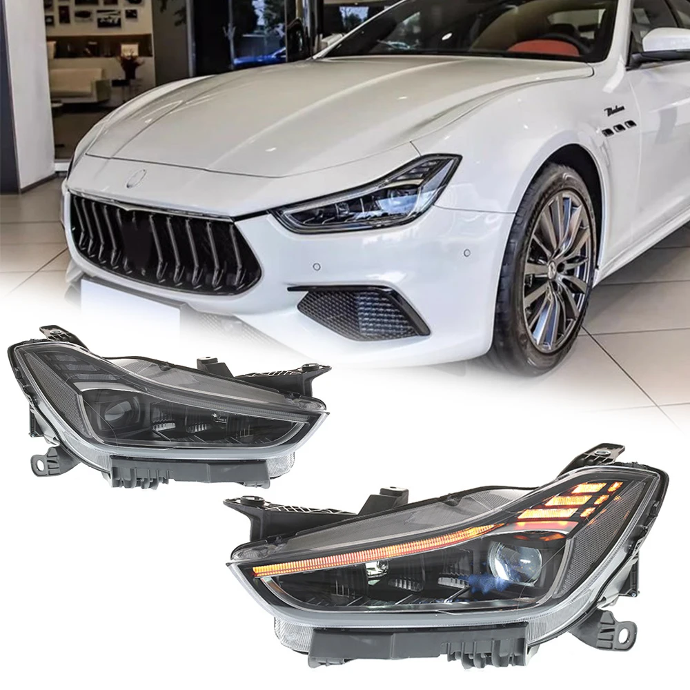 

Стайлинговые светодиодные фары для Maserati Ghibli 14-19, новый стиль, светодиодные DRL, автомобильные фары в сборе, сигнальные автоаксессуары, модифицированная лампа