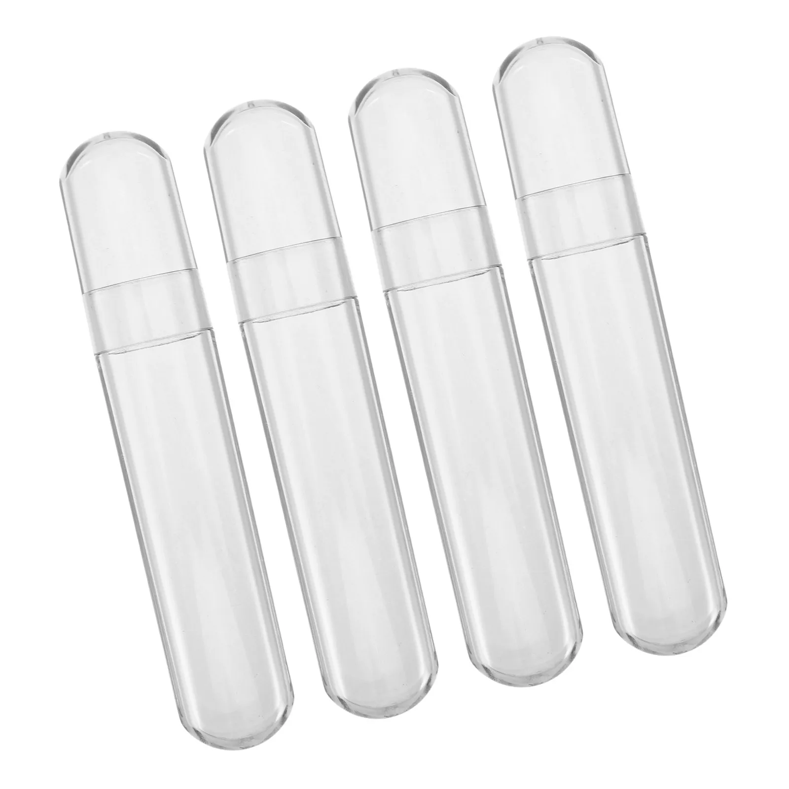 4Pcs Clear Lash Tweezer Storage Tube Matte Finish Organizer Lash Extension Tool Carry Container Travel Protective Case