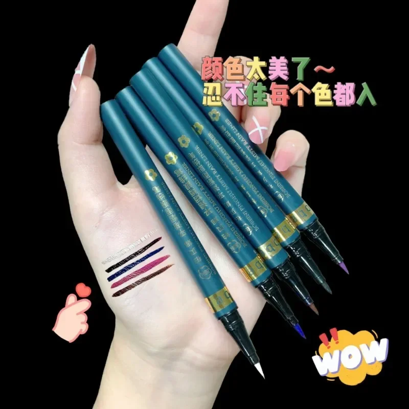 Women‘s Color Liquid Eyeliner Smooth Natural Thin Head Eyeliner Waterproof Long Lasting Quickily Drying Black White Eyeliner Pen