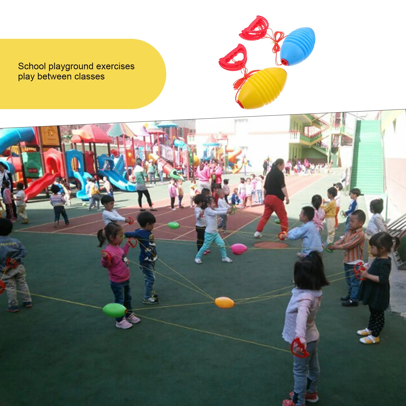 2 قطعة كرات رسم يدوية وامضة تفاعلية للأطفال سحب للعبة الحفلات الخارجية مجموعة كرات مزدوجة للأطفال من البلاستيك #6