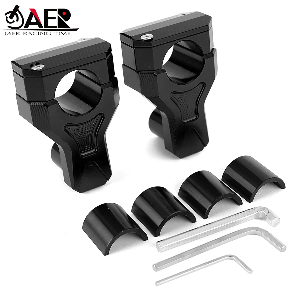 Universal CNC 22mm Motorcycle Mount Adapter Handlebar Riser Clamp for Honda Yamaha Suzuki Kawasaki 7/8