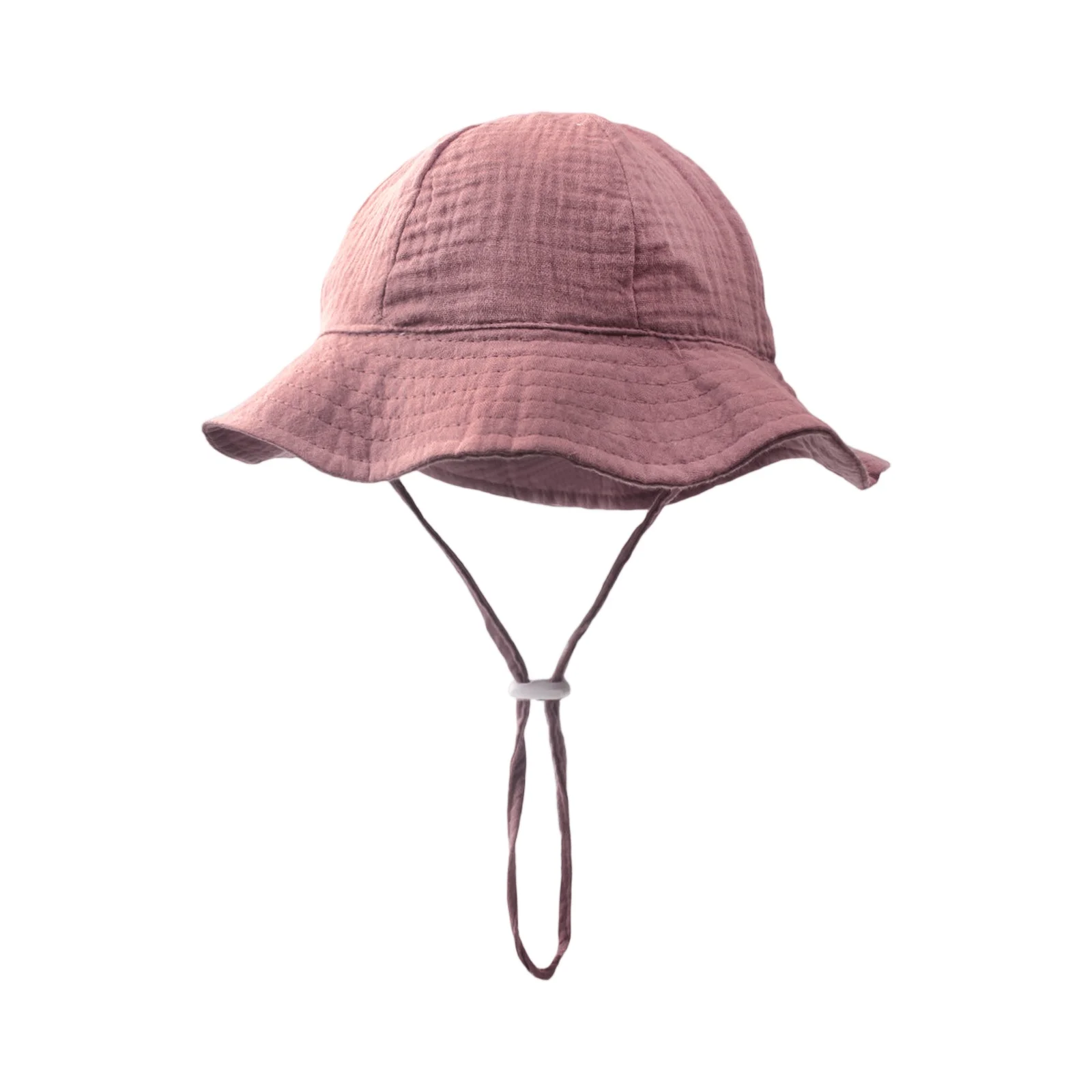 Kids' Baby Solid Color Soft Foldable Sun Hat Basic Large-brimmed Adjustable Strap Breathable Visor Cap for Outdoor Activity view 4