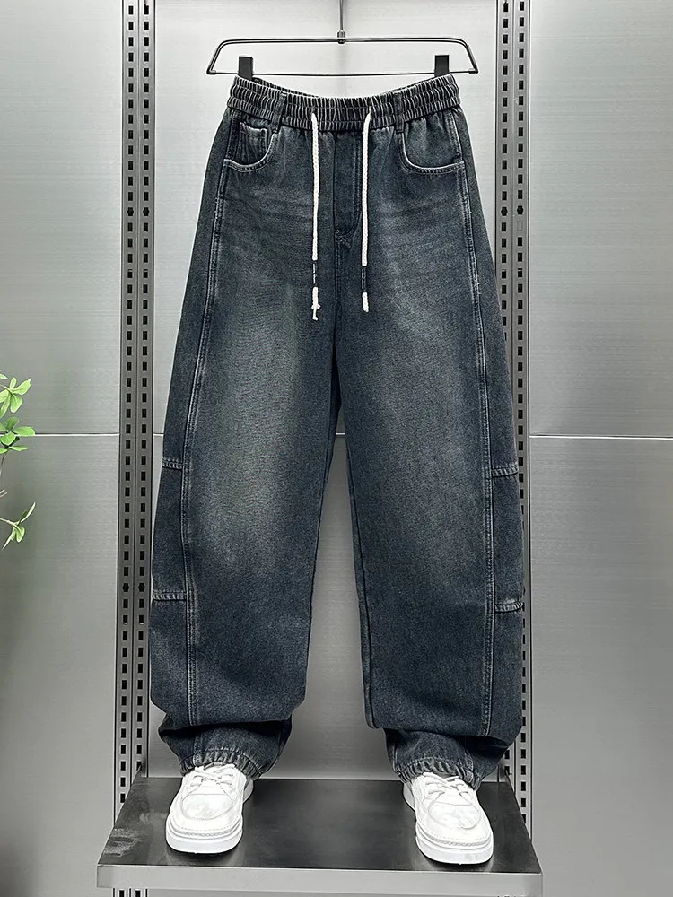 

Мужские джинсы свободного кроя прямого кроя из эластичного денима для осени: универсальные, удобные, с комфортной посадкой