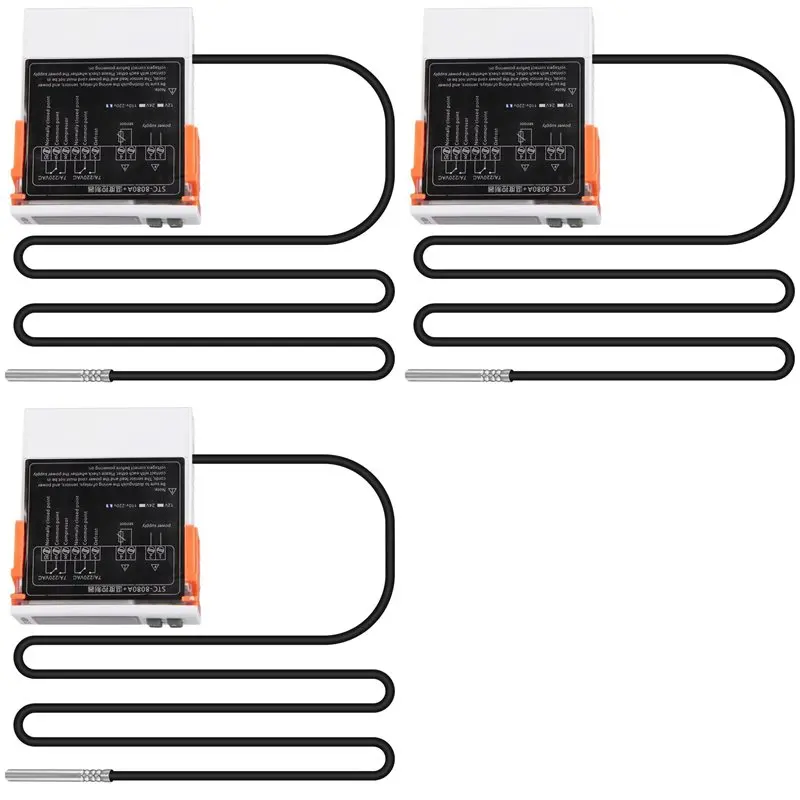 abbo-3x-stc-8080a-デジタルサーモスタット温度コントローラー冷蔵庫冷凍自動霜取りタイマーシングルプローブ