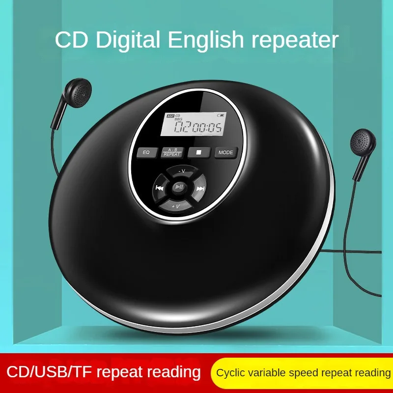 CD Listening Player CD Player English Music Training Oral Prenatal Education Repeat Reading  Earphone Style Convenient Walkman