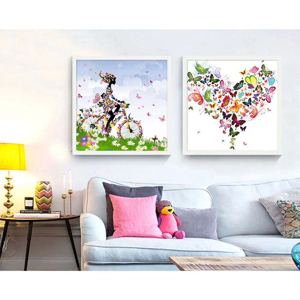 

Nordic modern simple small fresh cartoon flower fairy decoration children's room living room canvas painting