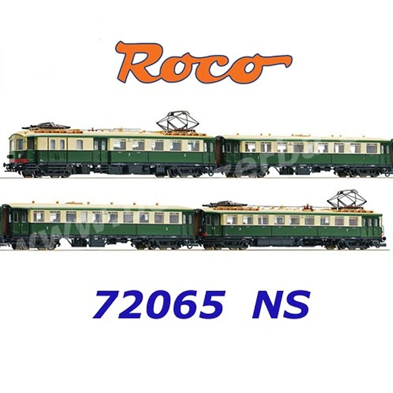 ROCO Train Model 72064/72065 HO 1/87 Dutch Passenger Train NS Rail Car Simulation Hot Wheels Flywheel