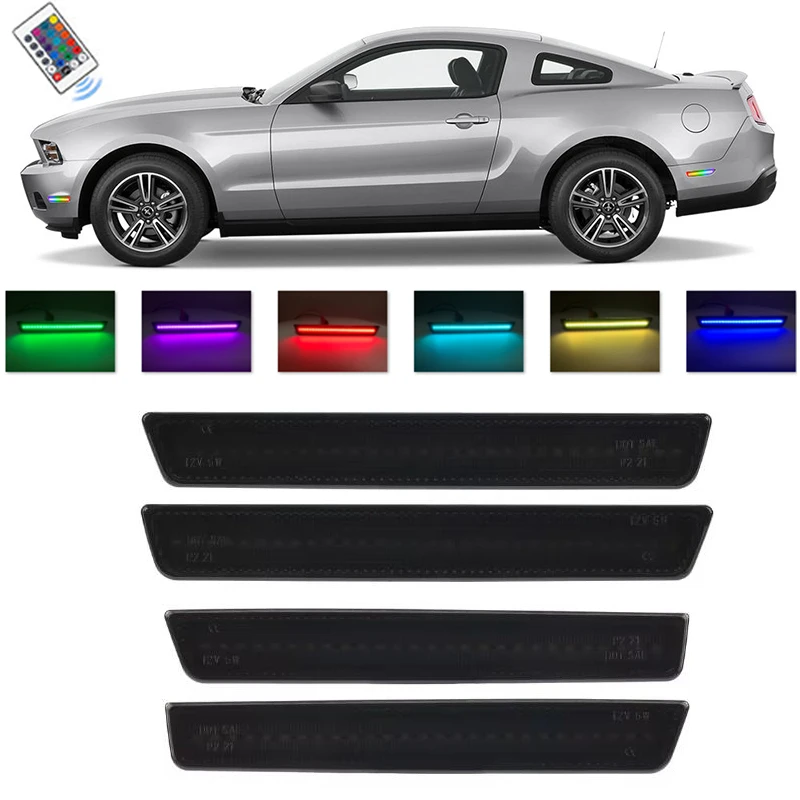 

Светодиодные боковые габаритные фонари для Dodge Challenger 2015-2023, габаритные фонари переднего и заднего бампера, угловые парковочные фонари и дымчатые линзы