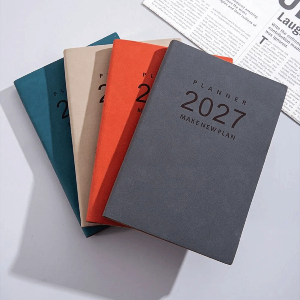 

High Quality A5 2027 Planner Book English Efficiency Manual A5 Agenda Schedule Book Business Daily Planner Office Use