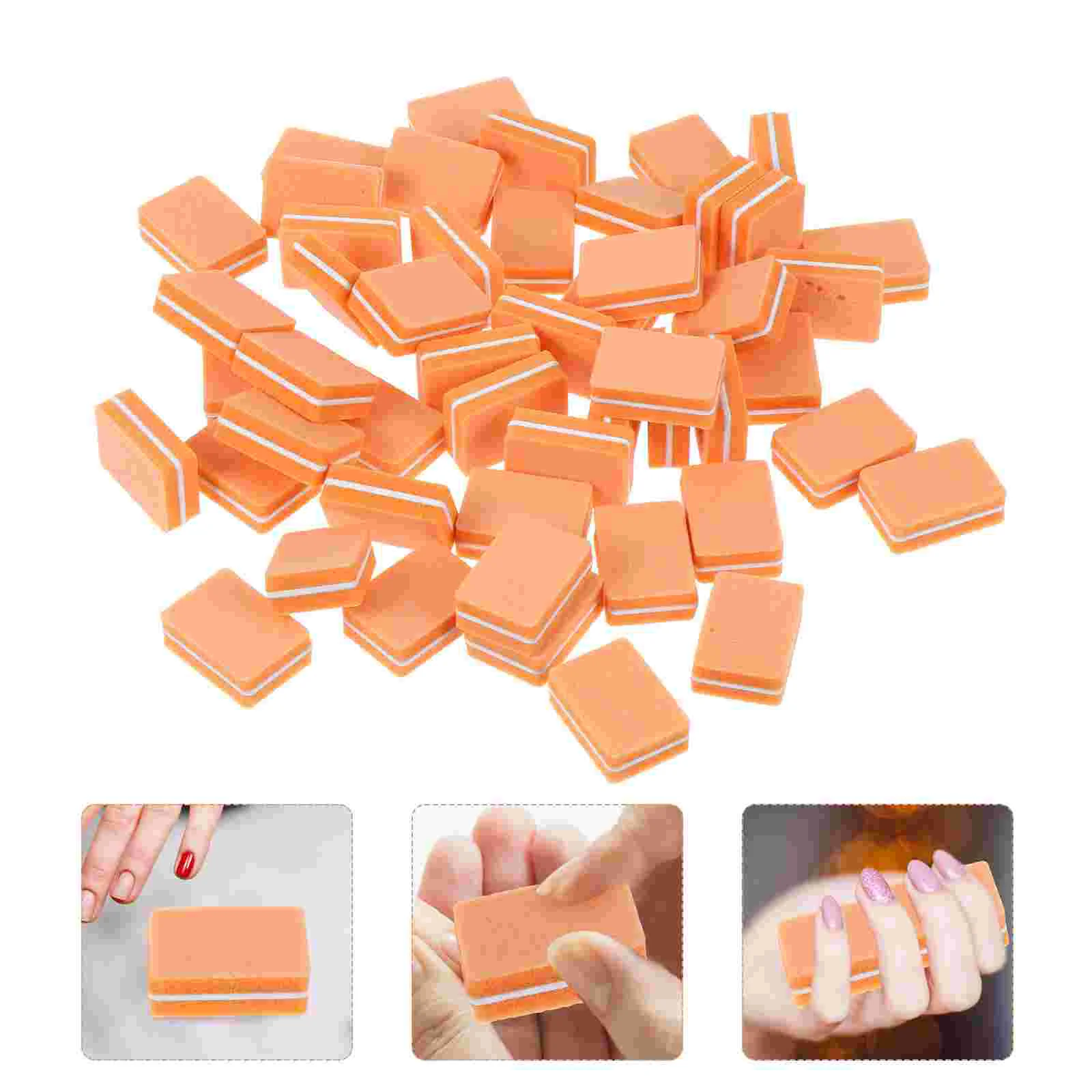 

50 Pcs Nail Buffing Blocks Fingernail Buffer Sponge File Two Sides Sanding Files