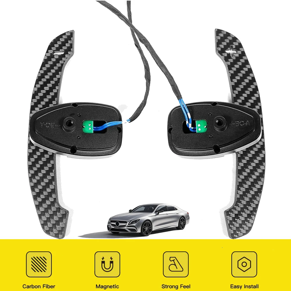 

CNC Magnetic Paddle Shifters Carbon Fiber for Mercedes-Benz A Class W176 C W204 E W212 CLA C117 GLA X156 SLK 2011-2015 CLS W218