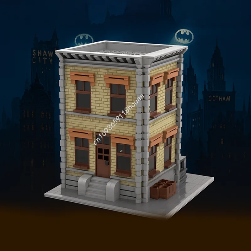 1561 Uds. MOC Gotham City Town House bloques de construcción Modular juguetes de cumpleaños para niños idea creativa DIY regalos de navidad