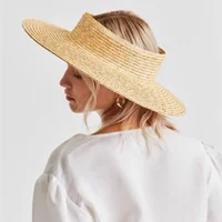 Summer Empty Top Round Sun Hats For Women Elegant Wide Large Brim Beach Straw Hat Casual Panama Caps Uv Protection Cap Sombrero - Image 2