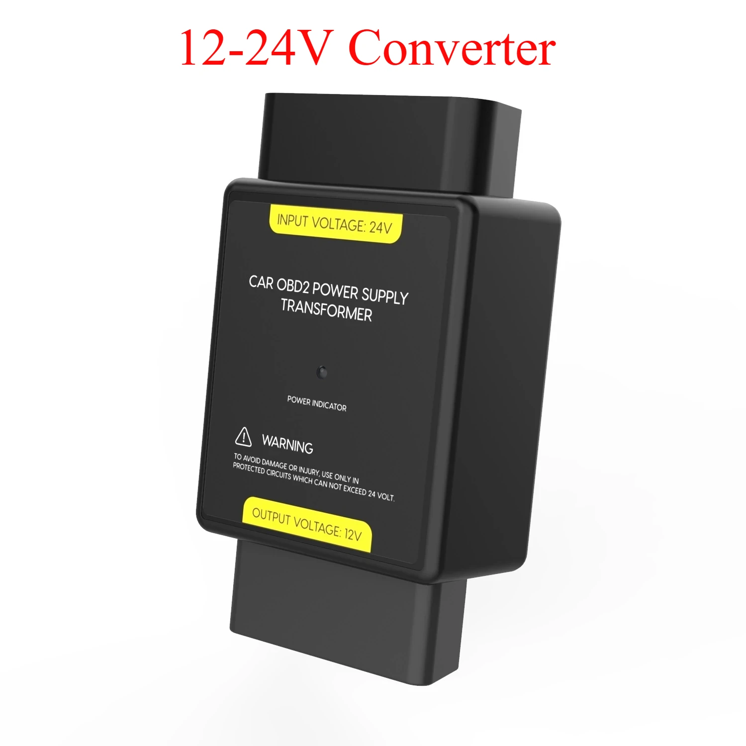 AUTOOL 24V to 12V Adapter Step-down DC DC Converter Voltage Regulator Input 24V to Output 12V OBD Adapter Connector