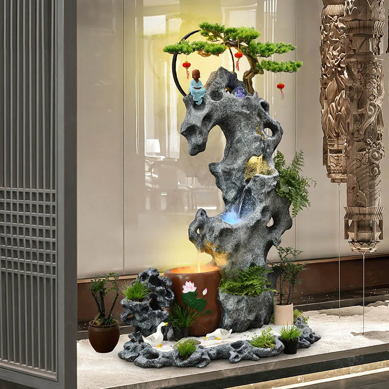 BJ-20 Large Garden Courtyard Decoration Fish Pond Floor Rockery Ornament Fountain Company Balcony Fish Waterfall