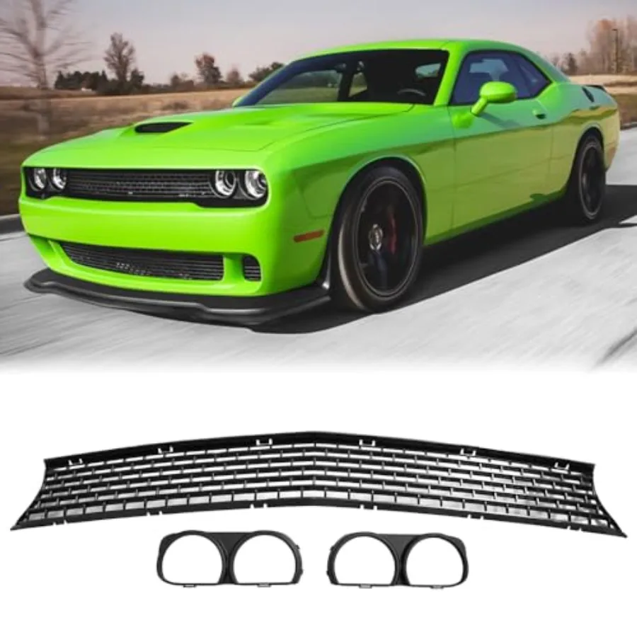 

Front Bumper Upper Grill Replacement Guard for 20152023 Dodge Challenger SRT Hellcat Demon Plastic OE Factory Style Grille with