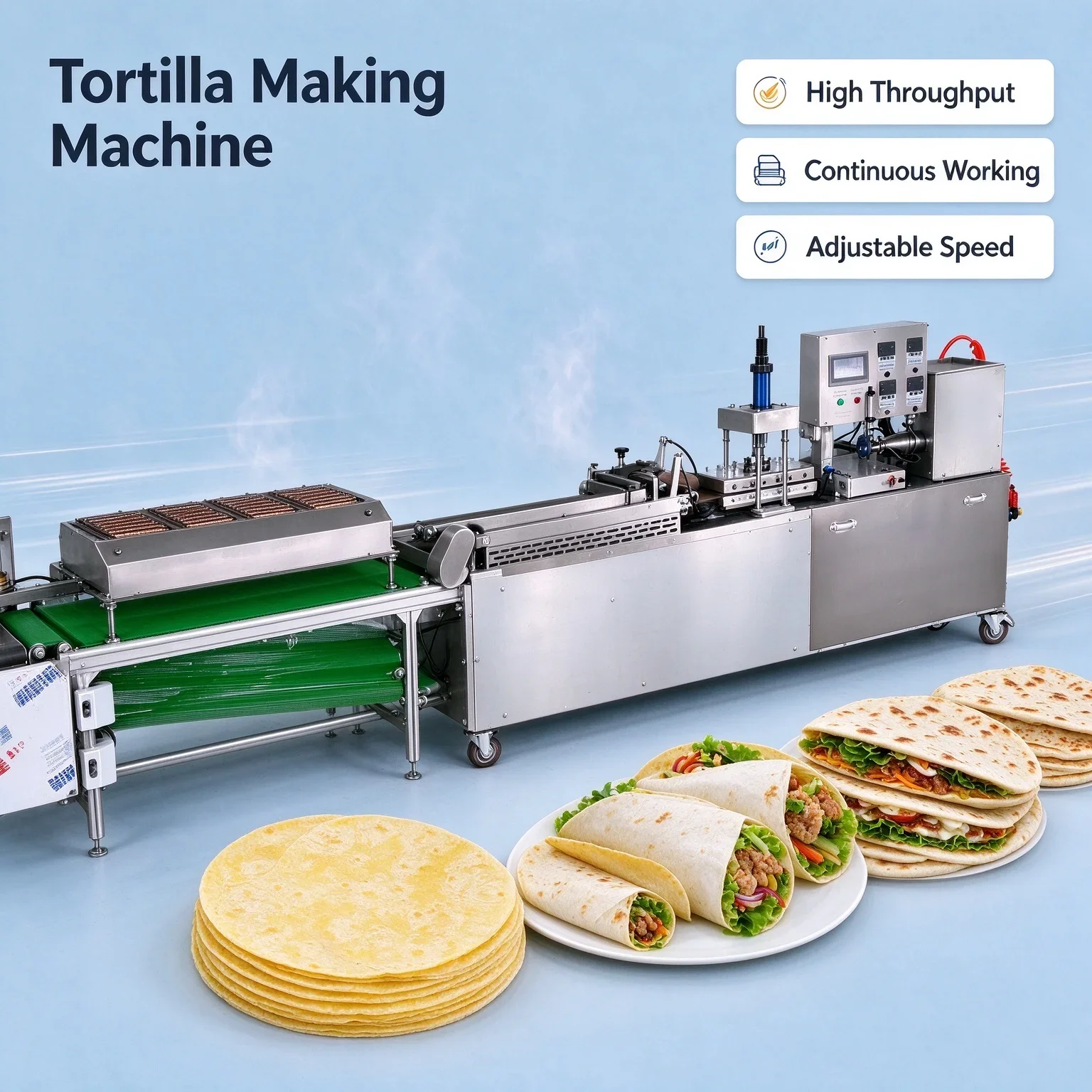 FL Tortilla Making Machine Compact Flatbread Forming Machine for Medium Bakery Workshop Custom