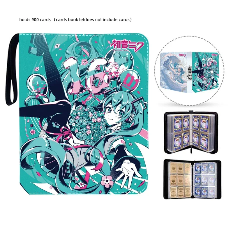 miku card binder Vocaloid durable card holder features RFID 900Pcs 9 Pocket Anime Hatsune