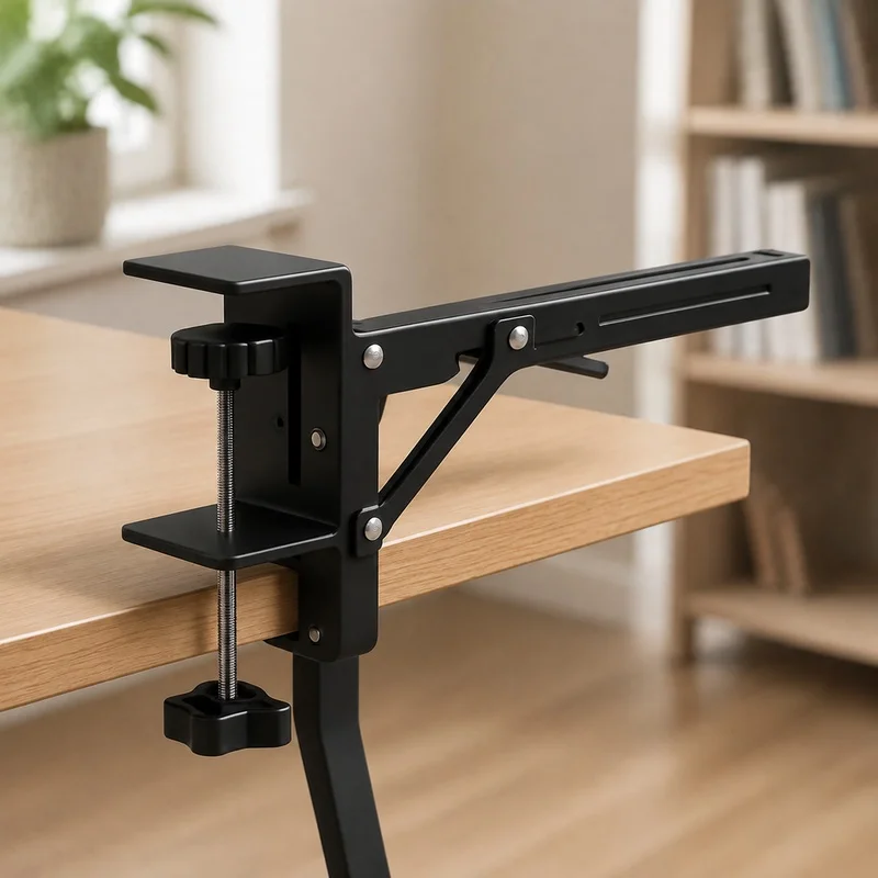 Pair of Heavy-Duty Stainless Steel Folding Brackets for Wall Shelves and Table Supports