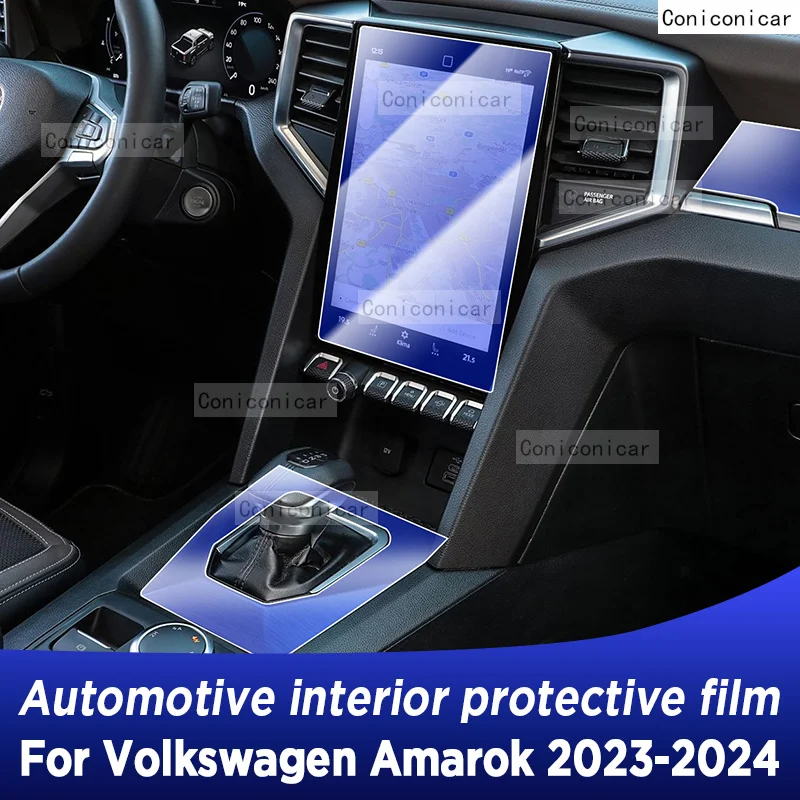

For Volkswagen Amarok 2023 2024 Center Console Panel Screen TPU Car Interior Protective Film Anti-Scratch Repair Sticker